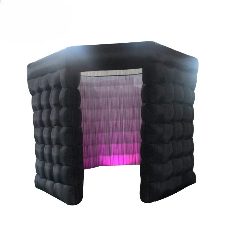 Background Cube Tent Lightning Party Inflatable Led 360 Photo Booth Enclosure