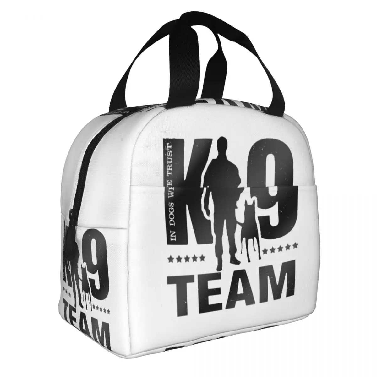 K-9 Team K9 Unit Malinois Thermal Insulated Lunch Bag Women Belgian Shepherd Dog Portable Lunch Tote for Work School Food Box