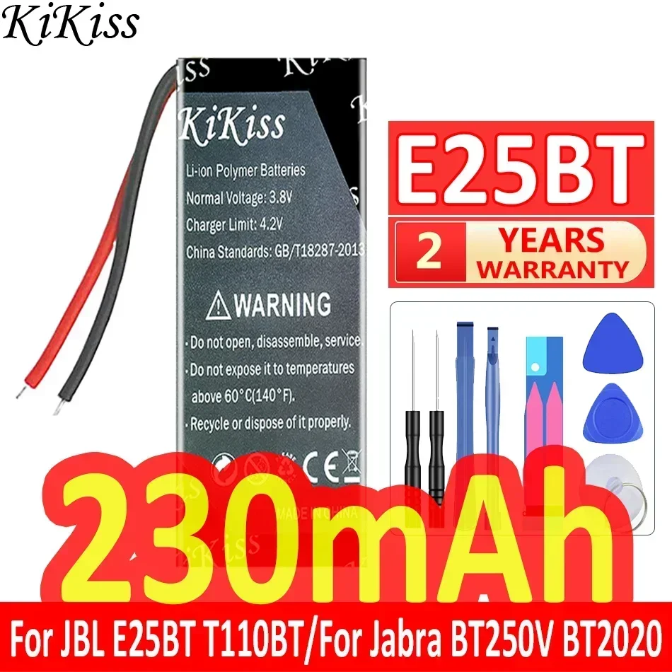 KiKiss Battery 230mAh For JBL E25BT T110BT For Sony Ericsson For Jabra BT250V BT2020/4010 VH110 BT2010/500V JX10