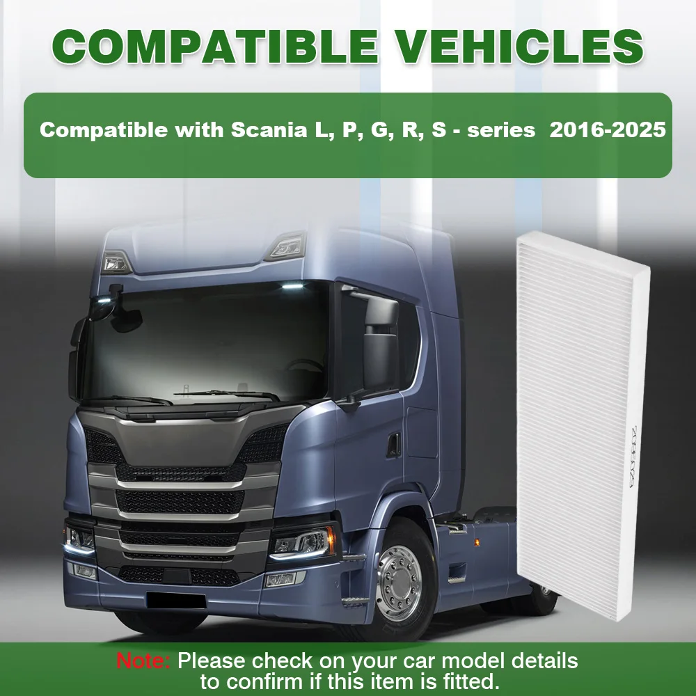 

For Scania L, P, G, R, S - series 2016 2017 2018 2019 2020 2021 2022-2025 Truck Air Conditioning Filter 2095029 2655428 E4953LI