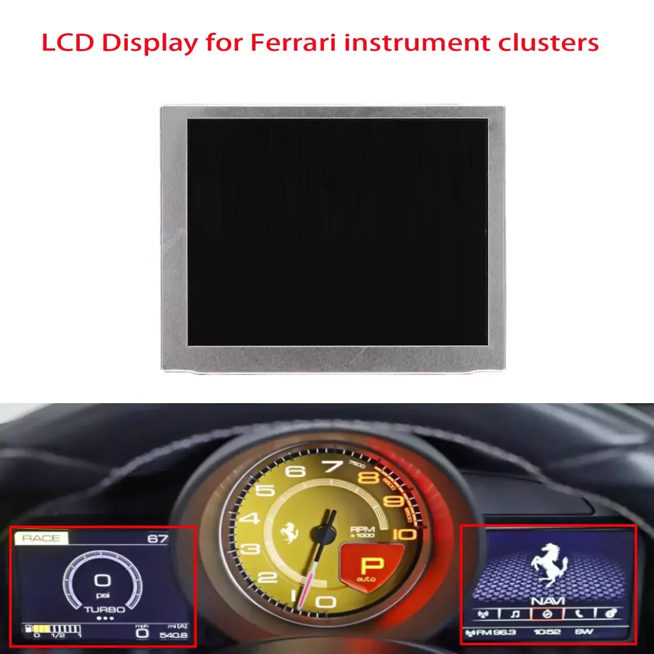 

COG-VLITT1654-06 ЖК-экран 5-дюймовый для Ferrari 488 GTB 812 F8 2016-2020 гг., приборный спидометр, OEM-дисплей