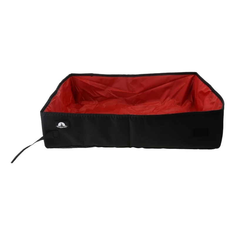 QX2E дорожный ящик для кошачьего туалета, складной портативный лоток для мусора, легкий складной, водонепроницаемая подкладка,