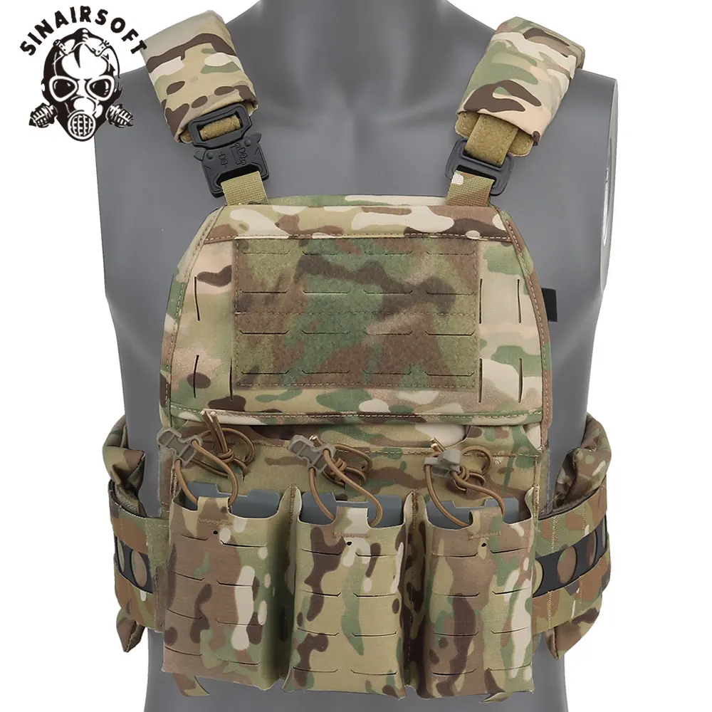 SINAIRSOFT Quick Release MOLLE System V5 PC Tactical Vest With Back Zipper Module For Paintball Hunting Accessories