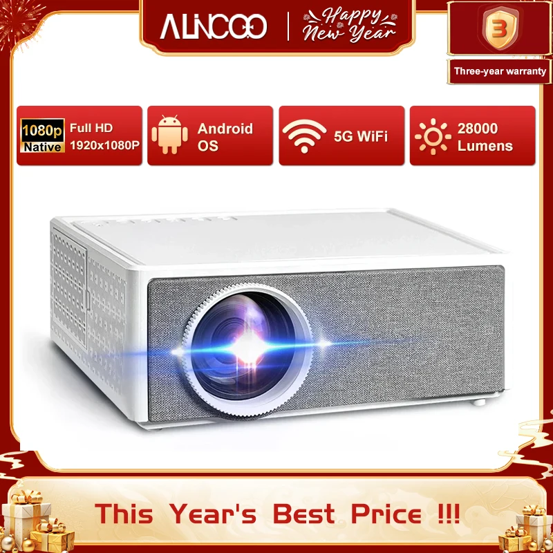 2024 Alincoo New 1080P E700 Pro Full HD Projector 4k 28000 Lumens Beam Projectors 5G WIFI Android Movie Home Theater Cinema