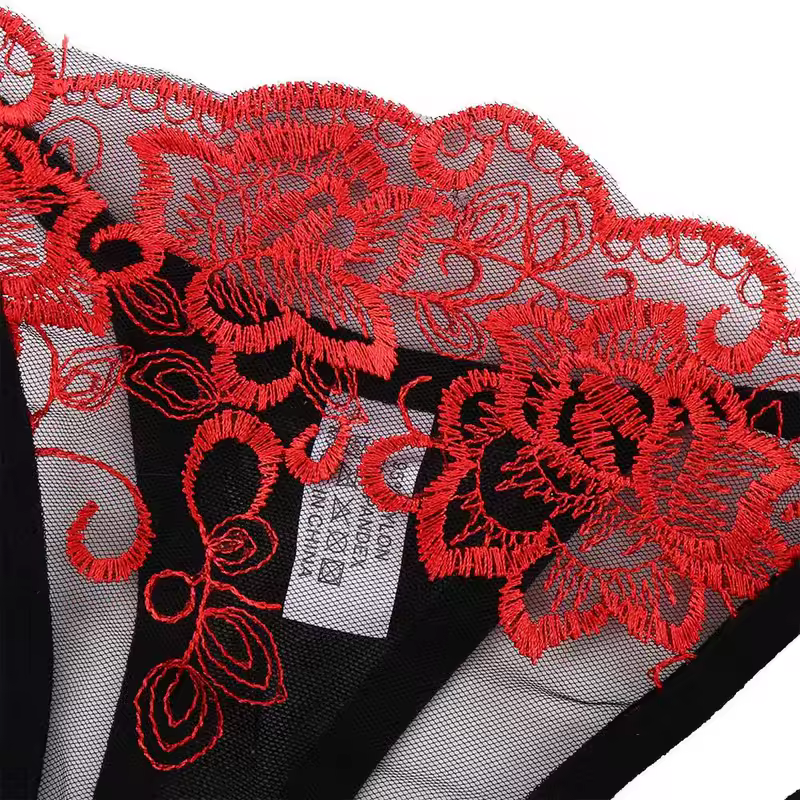 Ladies Women Embroidery Transparent Lingerie Lace Panties Underwear Panty Brief - Image 2
