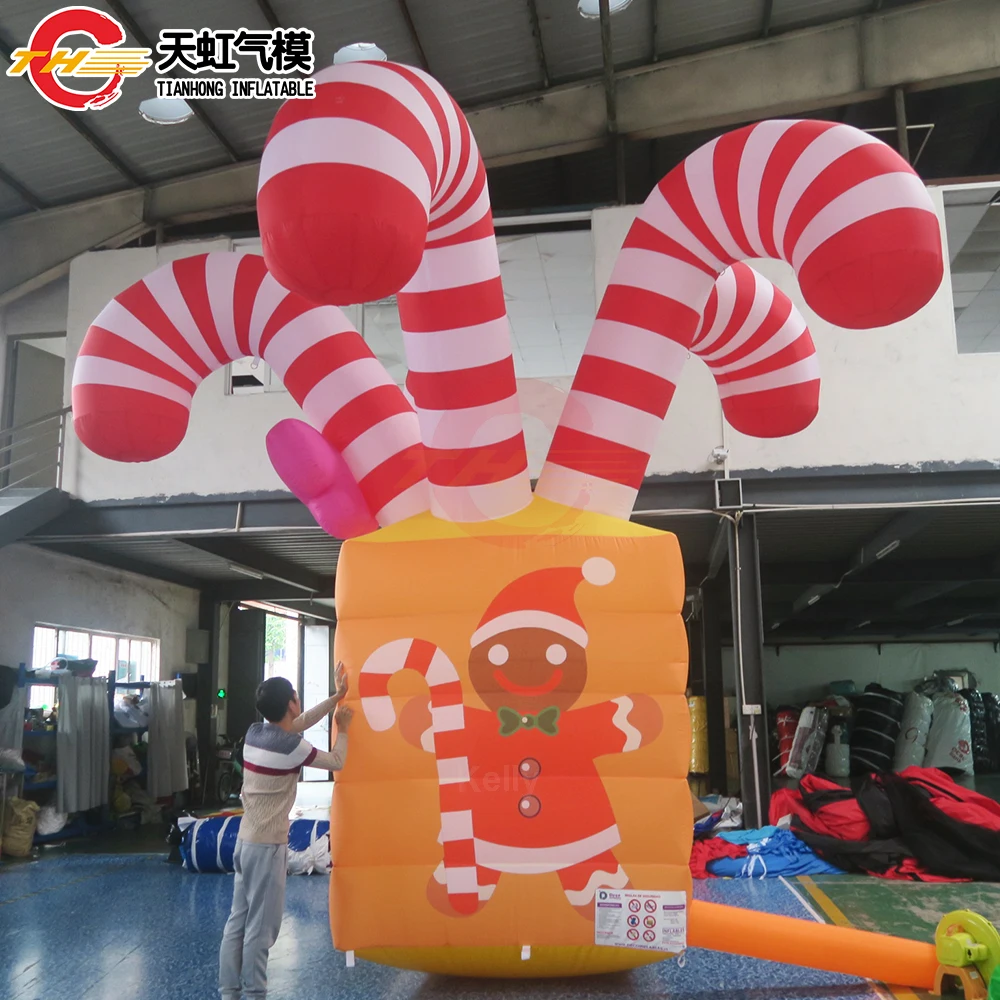 Fast Air Ship 5mH Optional Inflatable Gift Box Model Blow Up Christmas Gift Box Ground Balloon for Decoration Advertising