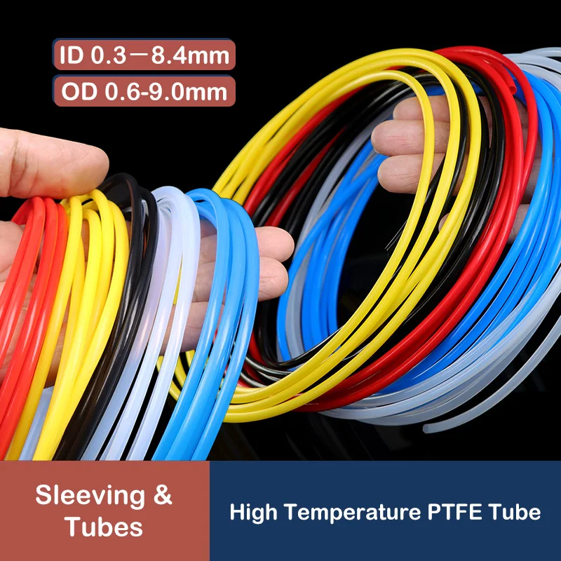 150V PTFE Tube 30L - 8L ID 0.3 - 3.38mm F46 Insulated Capillary Heat Protector High Temperature Corrosion Resistant Pipe 2/10m