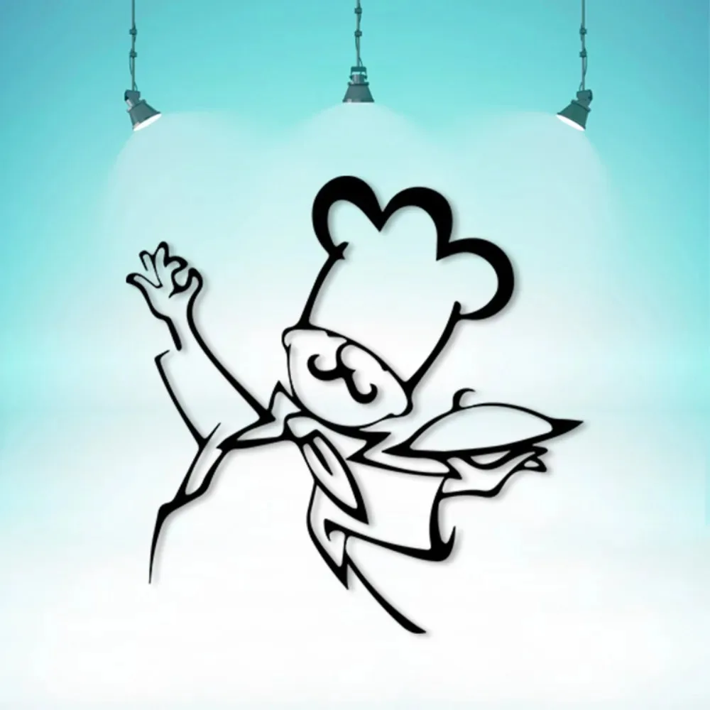 CIFbuy Iron Wall Art Rustproof Metal Kitchen Decor Vintage Chef Hat Mixer Sign Restaurant Home