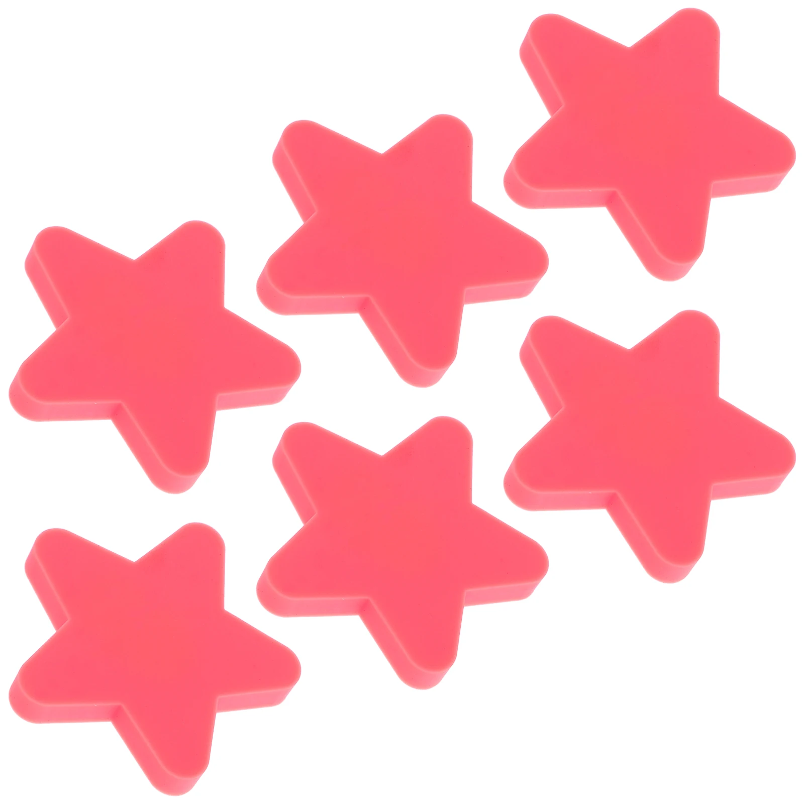 

6 Pcs Cartoon Star Shape Soft Material Drawer Wardrobe Handles Nursery Door Knob Durable Closet Cabinet Furniture Knobs