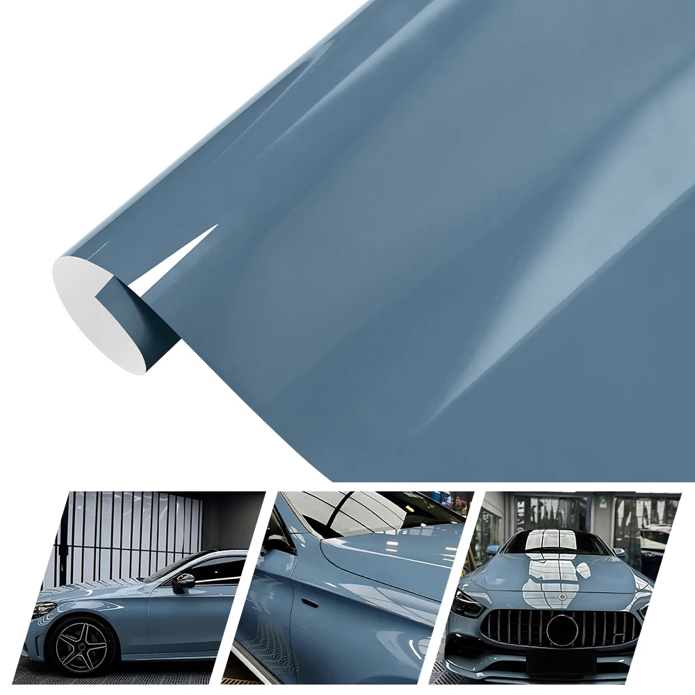 

0,5 м/1 м x 1,52/3/16,5 м ультра глянцевая китайская синяя пленка автомобильная наклейка с пузырьками автомобильные аксессуары кузов автомобиля устойчивое к царапинам украшение