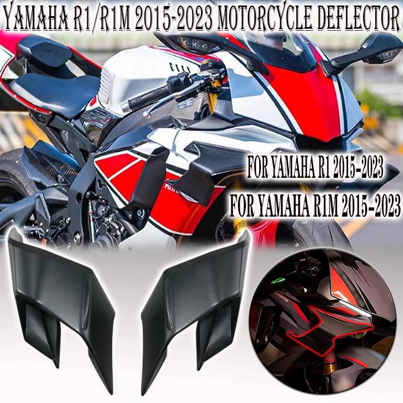 

R1 fixed wing fairing For Yamaha YZF-R1/R1M 2015-2023 Motorcycle Front Side Spoiler Fin Trim Cover Winglet Aerodynamic Wing Kit