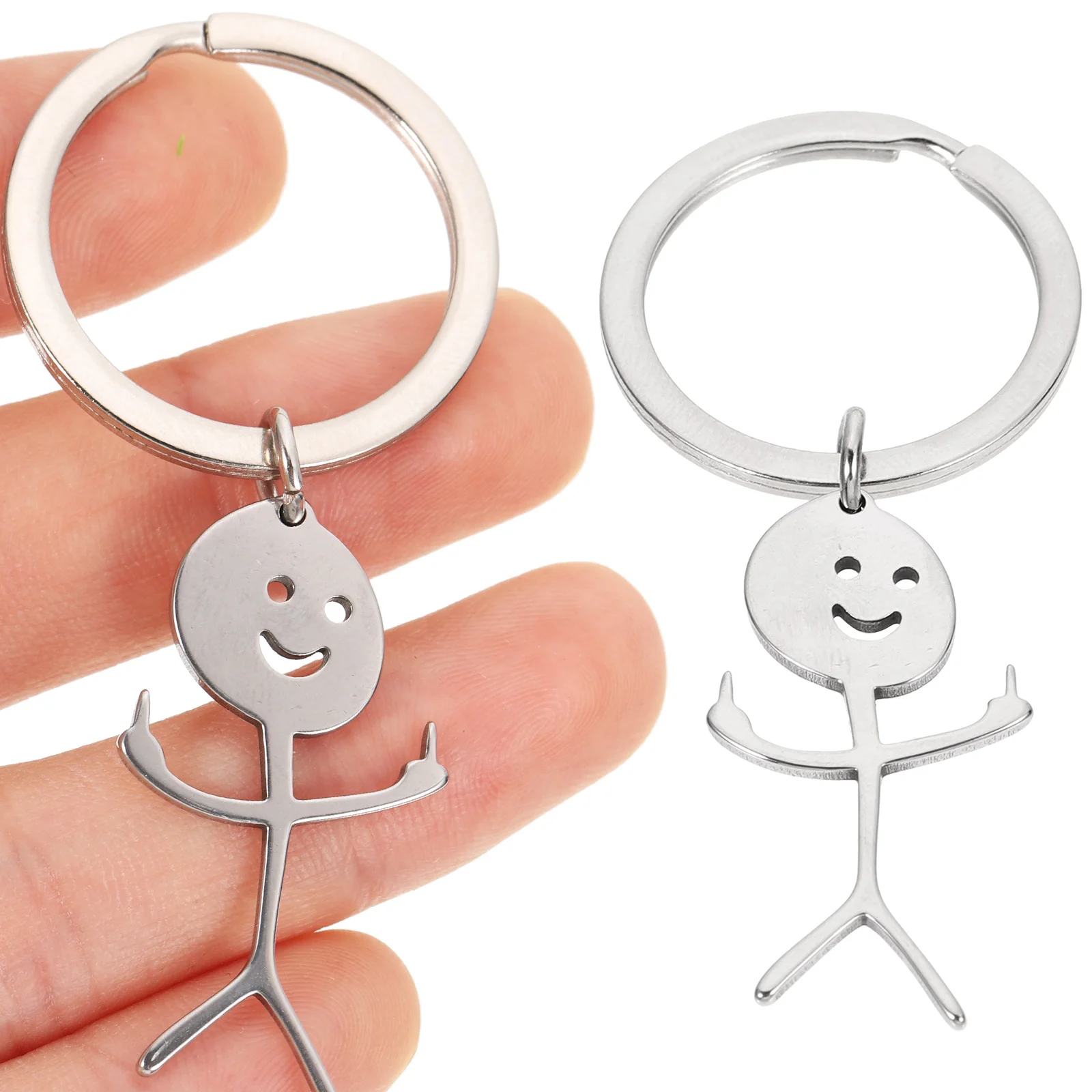 Finger Keychain Unique Keyring Chic Car Decor Pendant Ornament Mini Backpack Cartoon Keychains for Women