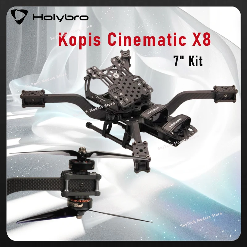 

Holybro Kopis Cinematic X8 8-дюймовая рама FPV 396 мм ARF Kit с T-Motor F90 KV1300 Бесщеточный двигатель Gemfan 7040 3-лопастные пропеллеры
