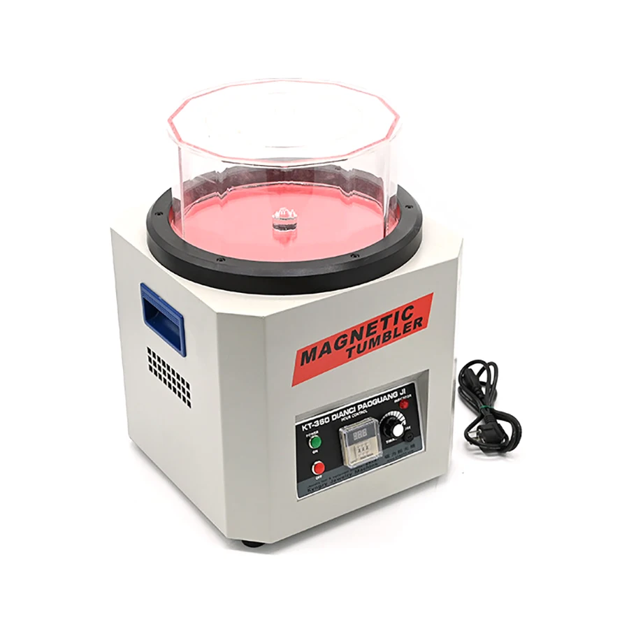 1300g Capacity Jewelry Tools Equipment Larger Stainless Steel Polishing Machine Jewelry Magnetic Tumbler Polishing Machine