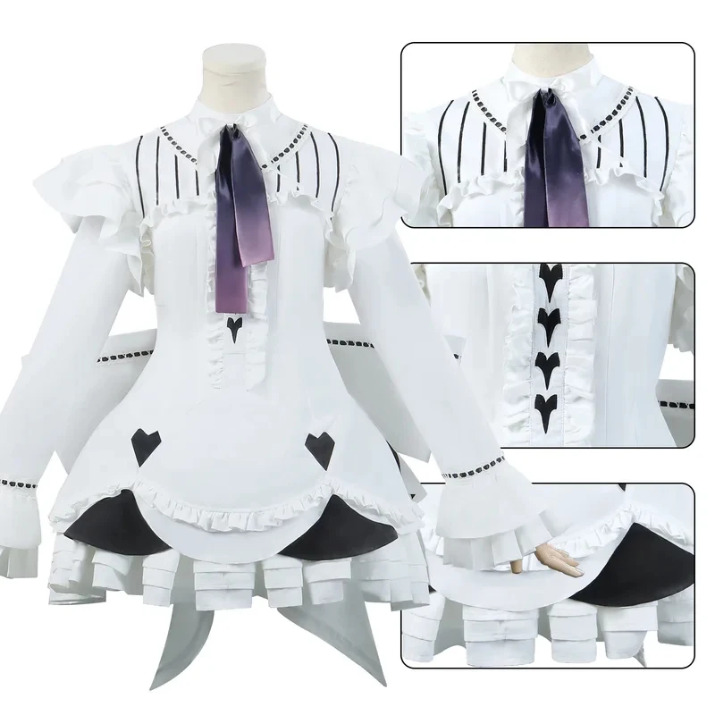 

☆YunCos Shinonome Ena Cosplay Costume Wig White Dress Hat Women Halloween Roleplay Game Customized☆