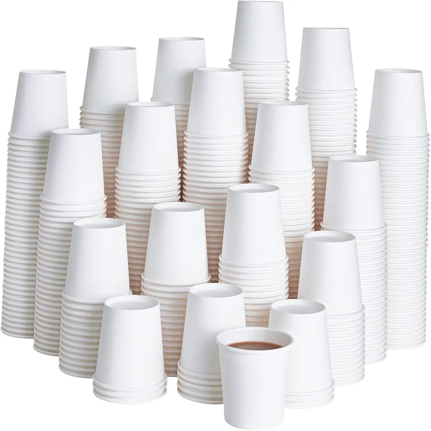 

500 Pack 4 oz Paper Cups, White Disposable Paper Coffee Cups for Party, Picnic, and Travel