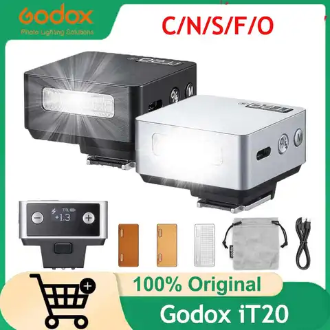 Godox iT20 Mini On-Camera Flash C/N/S/F/O TTL HSS 2.4G Wireless Pocket Flash for Canon Sony Nikon Fuji Olympus Panasonic