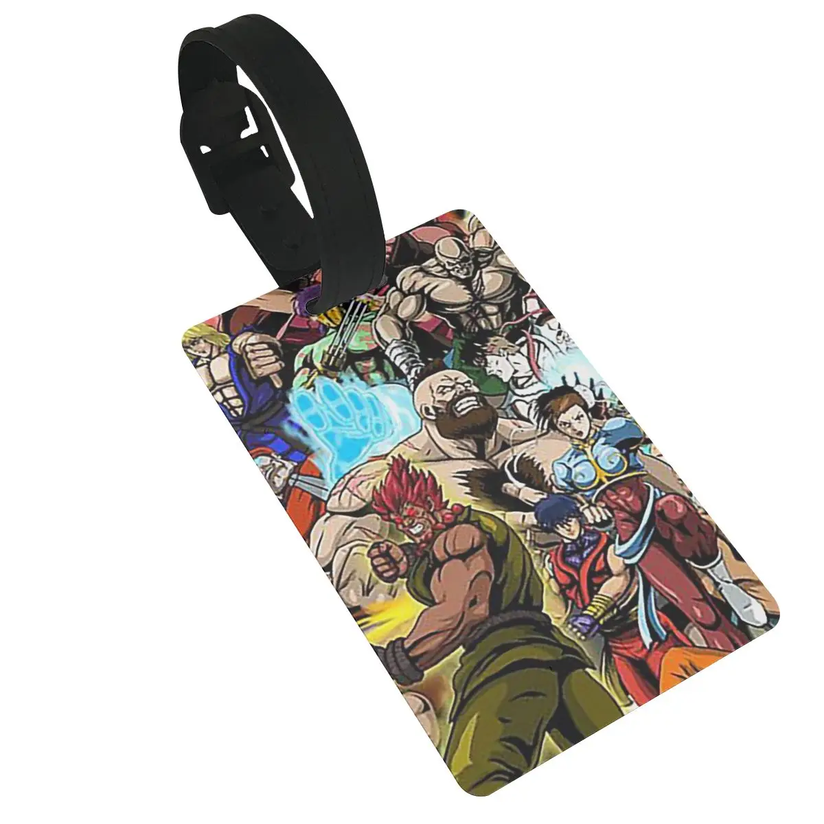 

Defeated Portraits Super Street Fighter Luggage Tags Suitcase Accessories Travel Baggage Boarding Tag Label Holder Name Address