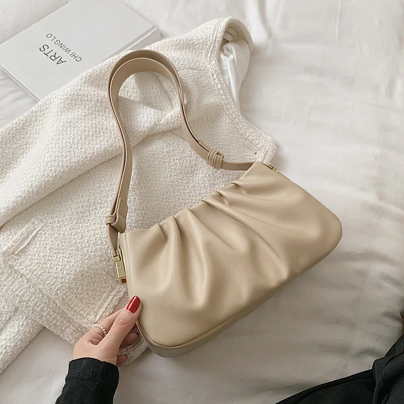 

Top-Handle Bags Pleated Cloud Bag Women's 2023 New Fashion Underarm Bag Niche Textured Shoulder Crossbody Bag