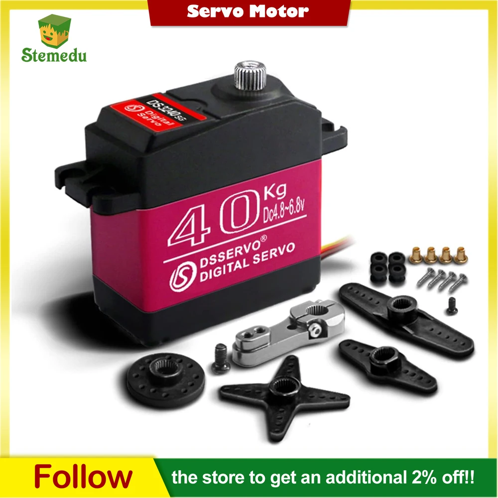 

Сервопривод DS3240 40 кг, высокомоментный, с металлическим редуктором, стандартный цифровой, 6,8 В, для радиоуправляемых машин масштаба 1/8 и 1/10