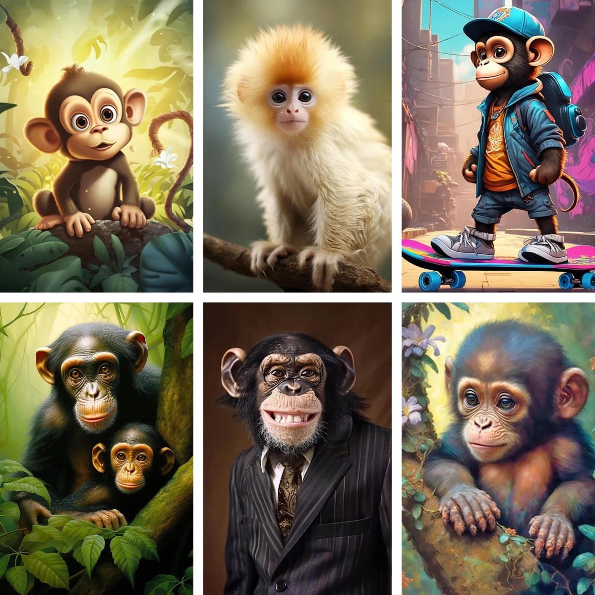 

The Monkey King Art 5D DIY Full Drill Diamond Art Наборы для рисования для взрослых, Ретро Фэнтези Monkey Gaming Art, Подарок на день рождения