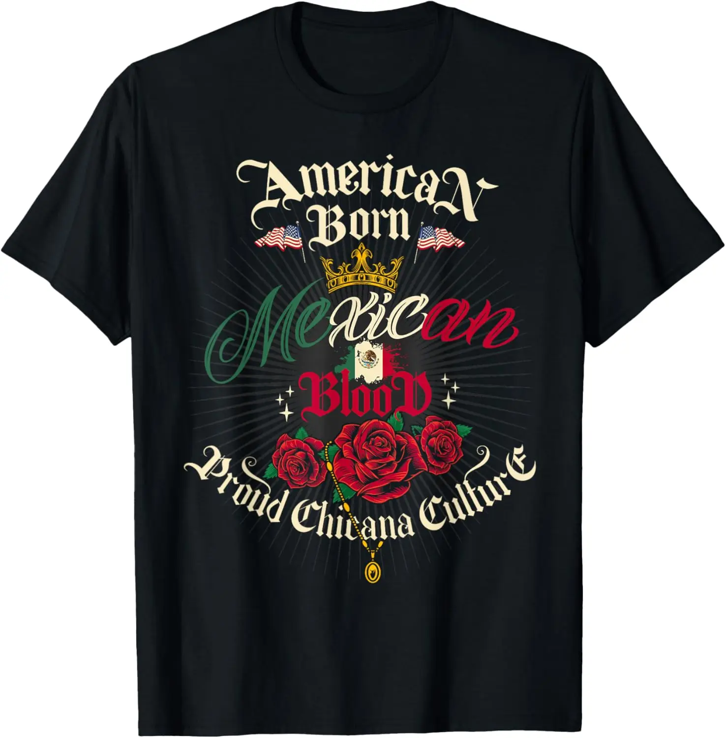camiseta-estilo-chicana-para-mulheres-american-born-mexican-blood-chingona