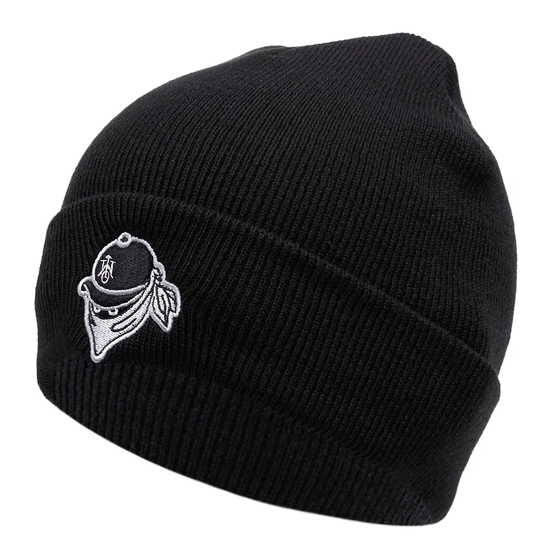 Fashion Knitted Beanies Hat Characters Embroidery Winter Warm Ski Hats Skullies Caps Soft Elastic Cap Sport Bonnet Men Women