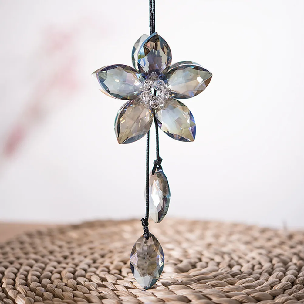 1Pcs Crystal Pendant for Car Rearview Mirror Hanging Decoration Rhinestone Heart Design Colorful Beads Smooth Sparkling Portable