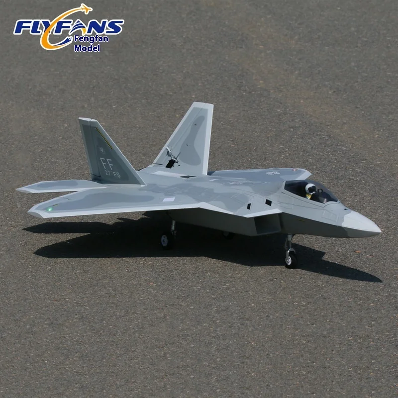 Modèle de Jet de chasse Raptor F-22 canalisé de 64mm, avec train d'atterrissage rétractable et lumières d'aviation, jouet télécommandé pour garçons