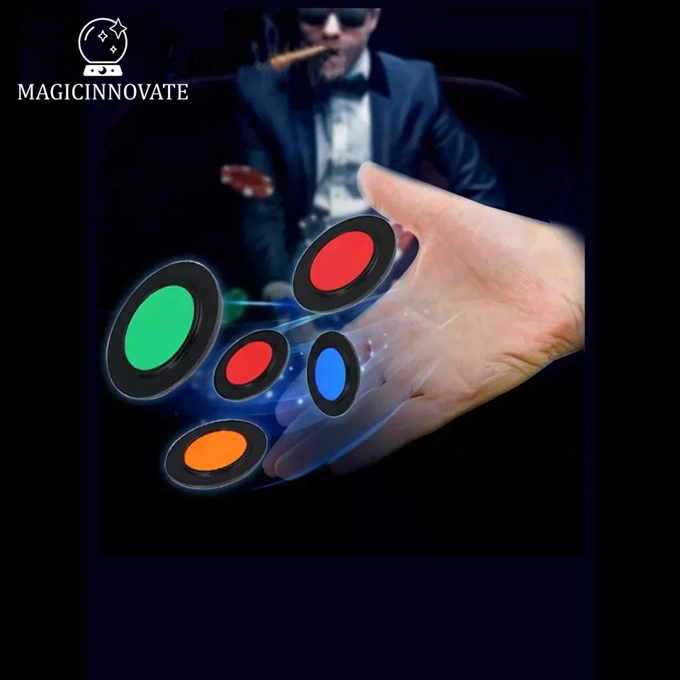 Magic Tricks Chip Color Changes Funny Magic Props A Set of Chameleon Chips Magician Close-up Magic Toys for Adults & Kids