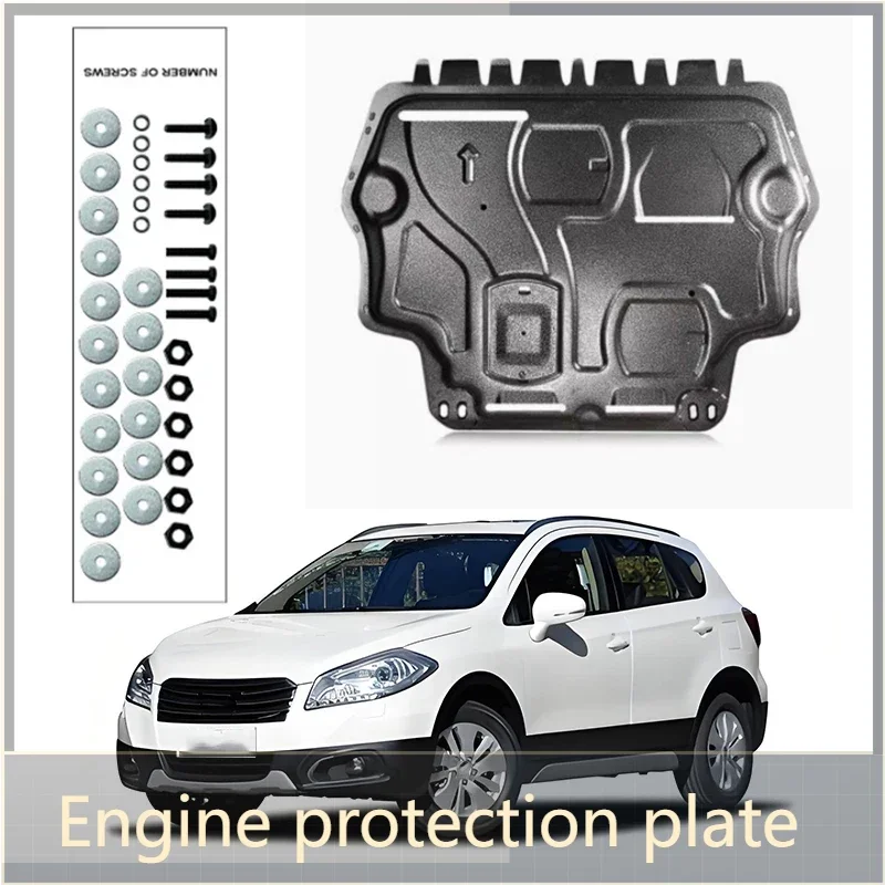 Black Under Engine Guard Plate Splash Shield Mud Fender Cover For SUZUKI S-CROSS SUV 2013-2017 2016 2015 2014 Mudguard Protector