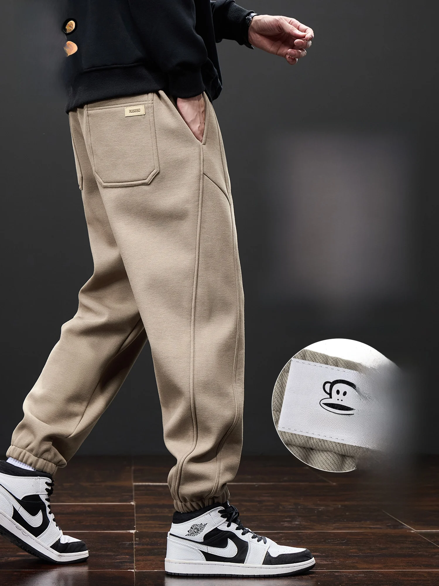

PaulFrank Thiened Warm American Sle Men's Casual Pants Harlan Cuffed Sports Pants Spring Autumn Casual Loose Fit Polyeste...