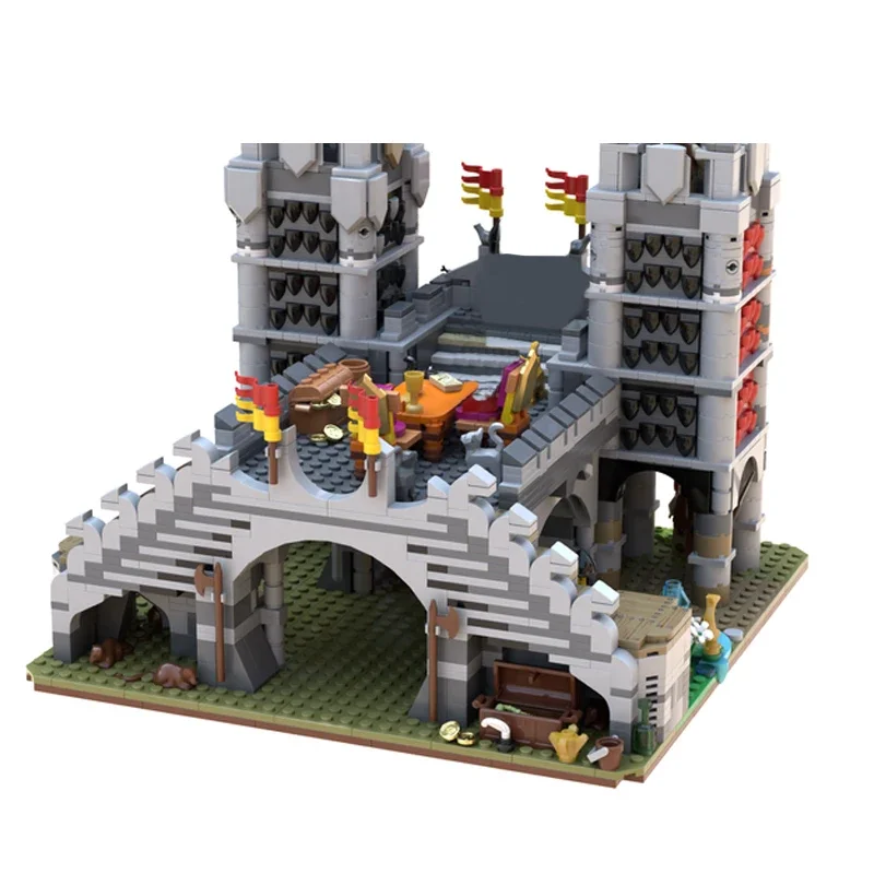 kinderen bakstenen kasteel middeleeuws speelgoed bouwstenen bakstenen ridders kasteel serie moc architectuur voor kinderen set compatibele toren