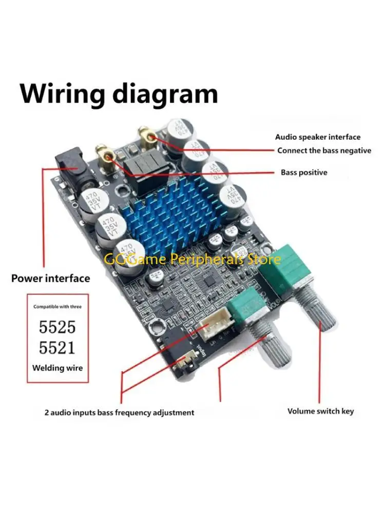 U55B High Fidelitys Mono Channel Digital Amplifier Module 120W Output Reliability