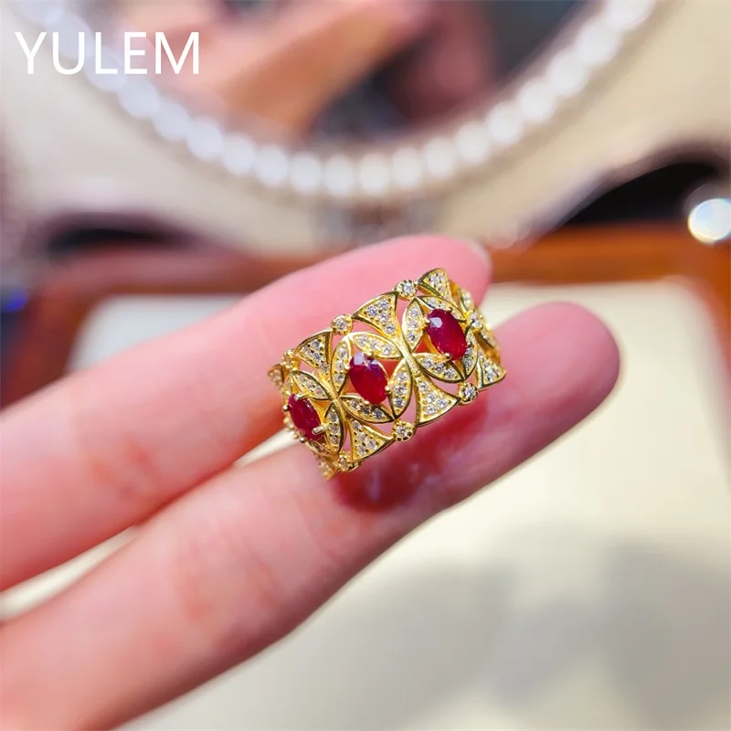 

Кольцо из серебра 925 пробы с натуральным рубином и овальным бриллиантом, обручальное кольцо с платиновым покрытием, подарок на День святого Валентина на заказ