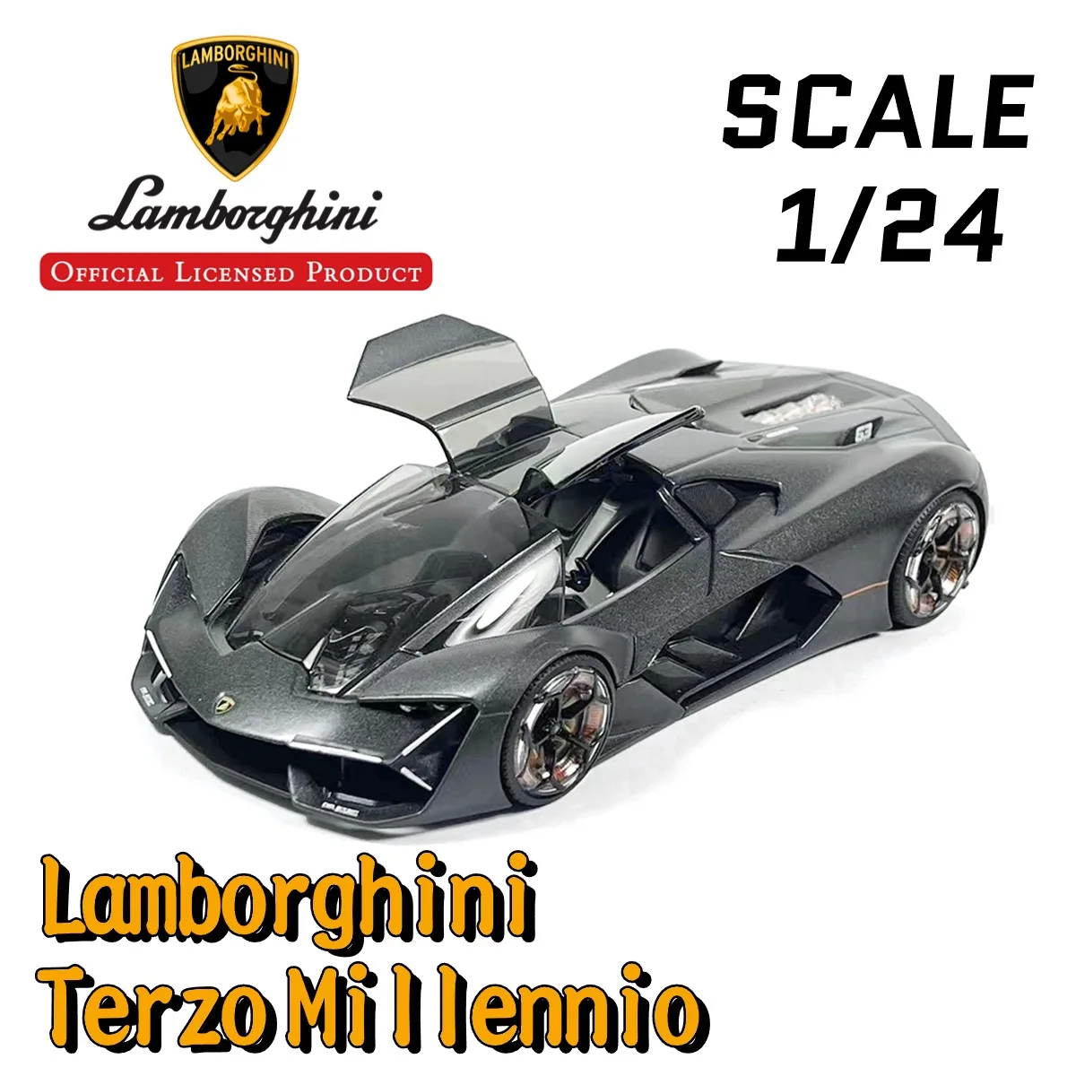 

1:24 Lamborghini Terzo Millennio Replica Car Model Official Licensed Scale Diecast Vehicle Miniature Art Kid Boy Xmas Gift Toy