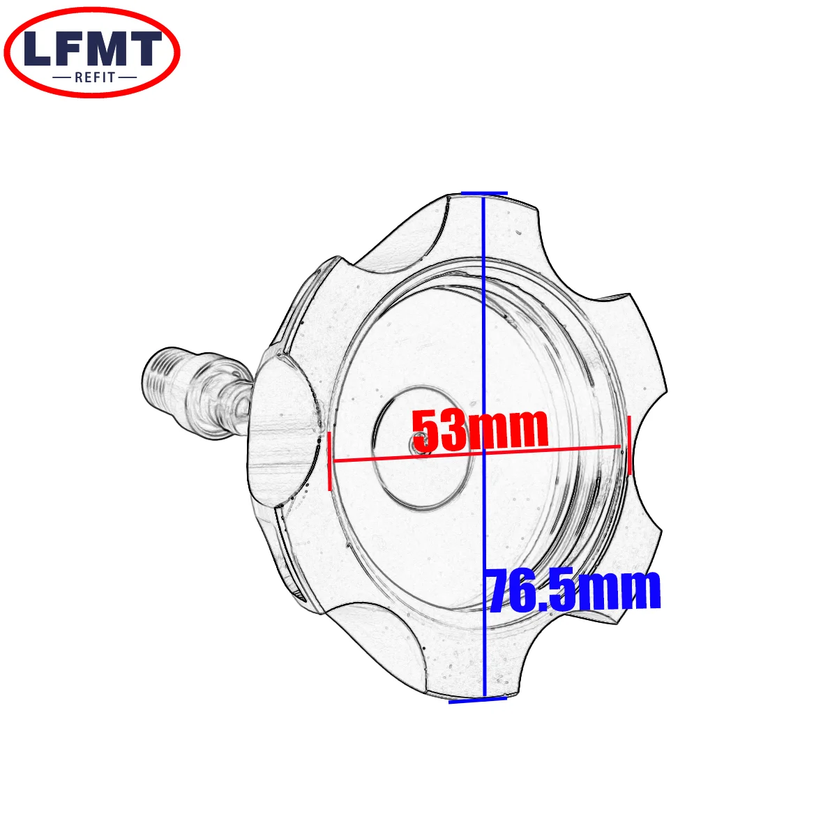 Motorcycle aluminum Gas Fuel Tank Cap Cover For Kayo Bse Chinese CRF TTR KLX 50-190cc ATV Dirt Pit Bike Universal Breather Vent