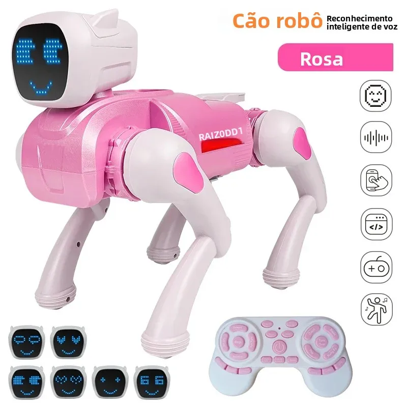 cane-robot-intelligente-ai-controllo-vocale-con-funzione-wake-up-azioni-programmabili-oltre-30-movimenti-espressioni-led-batteria-da-60-minuti-per-bambini