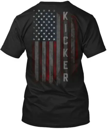 Kicker Family American Flag T-Shirt Made in the USA Size S to 5XL