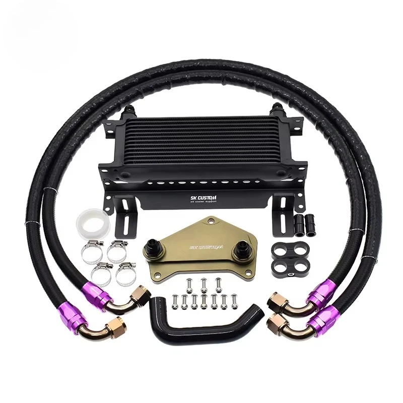 

For Transmission Oil Cooler 13 Rows AN8 Aluminum Oil Cooler Kit
