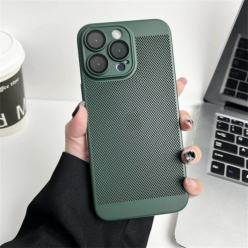 Original Kühlung Matte Wärmeableitung Fall Für iPhone 17 16 15 14 13 12 11 Pro Max X XS Max XR 7 8 Plus 17 Luft Metallic Abdeckung – Detail 12