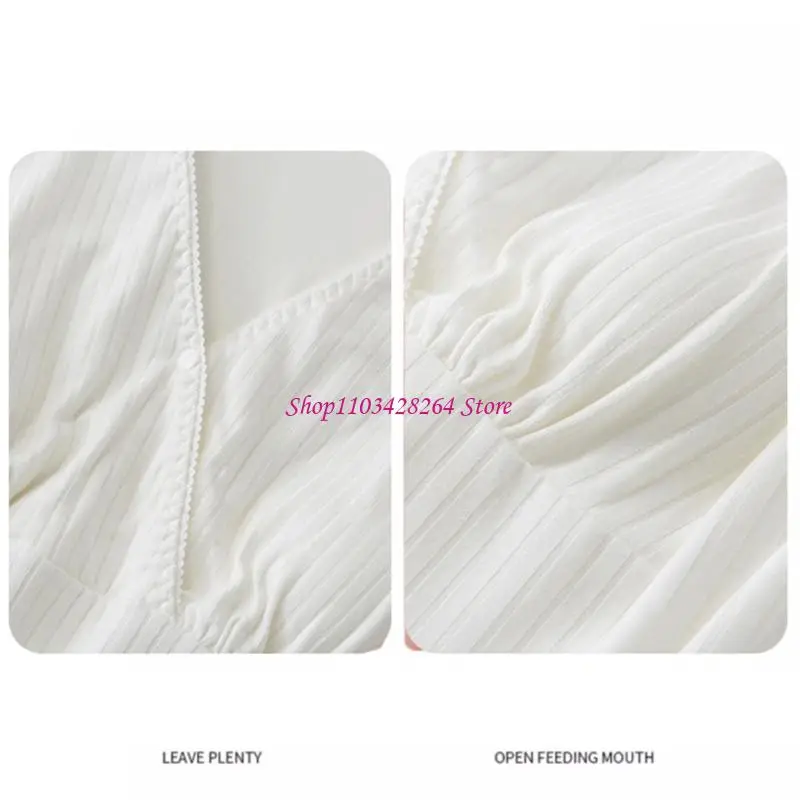 軽量授乳ナイトウェア 授乳が簡単 伸縮性のある妊娠スリープドレス 春の妊娠ドレス 母親用