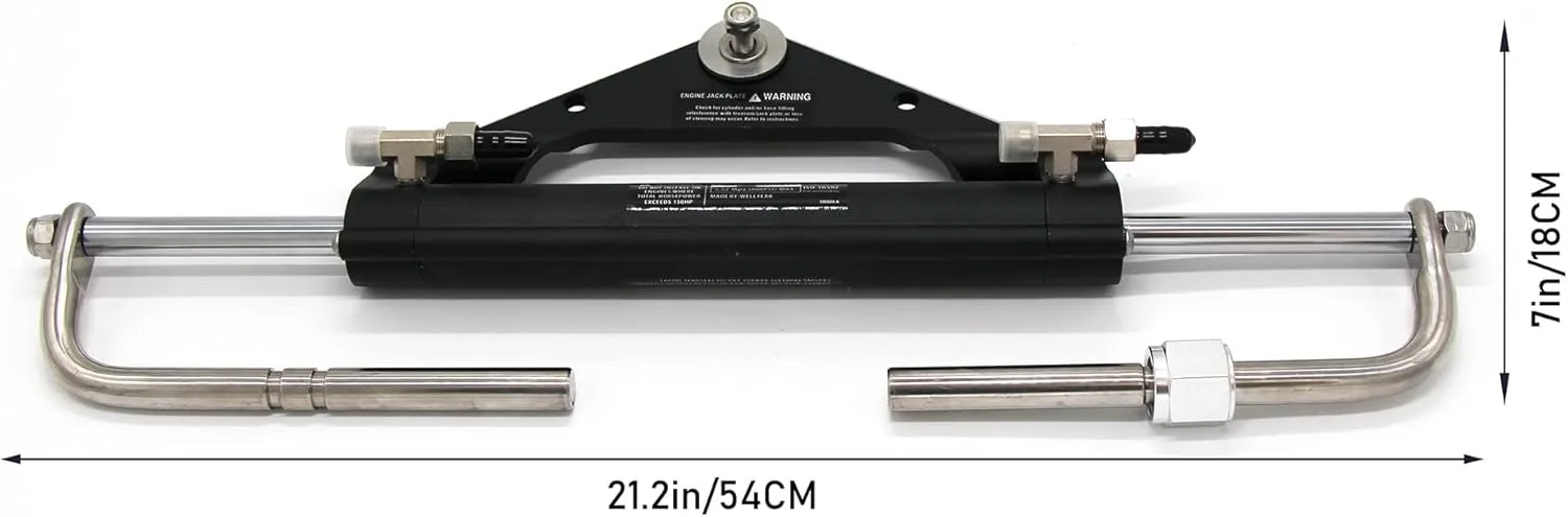 Winibo 150HP Motore fuoribordo per barche marine Nuovo sistema di sterzo idraulico con volante da 15 pollici e tubi cilindrici ZA0300