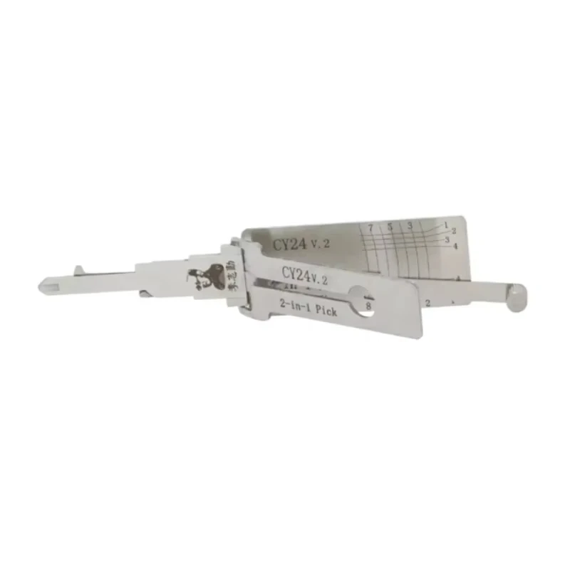 Original Lishi CY24 2-in-1 Schlossöffner-Decoder für Zündung und Autotüröffnung für Chrysler- und Jeep-Modelle mit Flachfräse – Detail 5