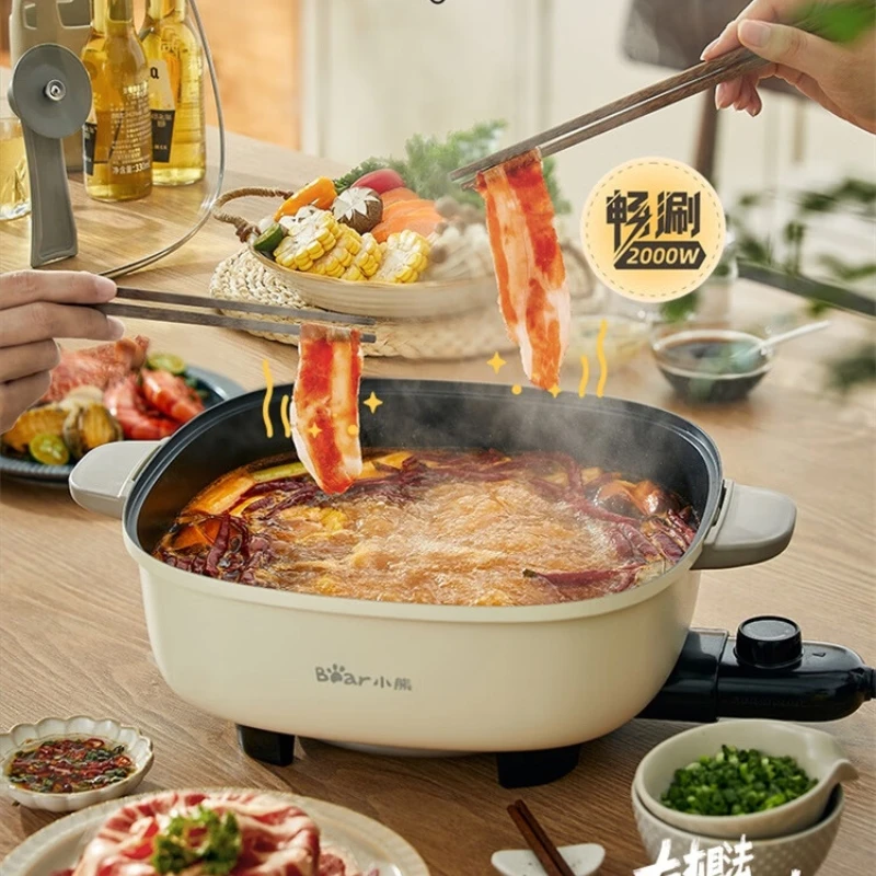 

Electric Hot Pot Electric Frying Pan Electric Boiling Pot Multifunctional Pot Household Barbecue and Hot Pot 6L DHG-D60P3