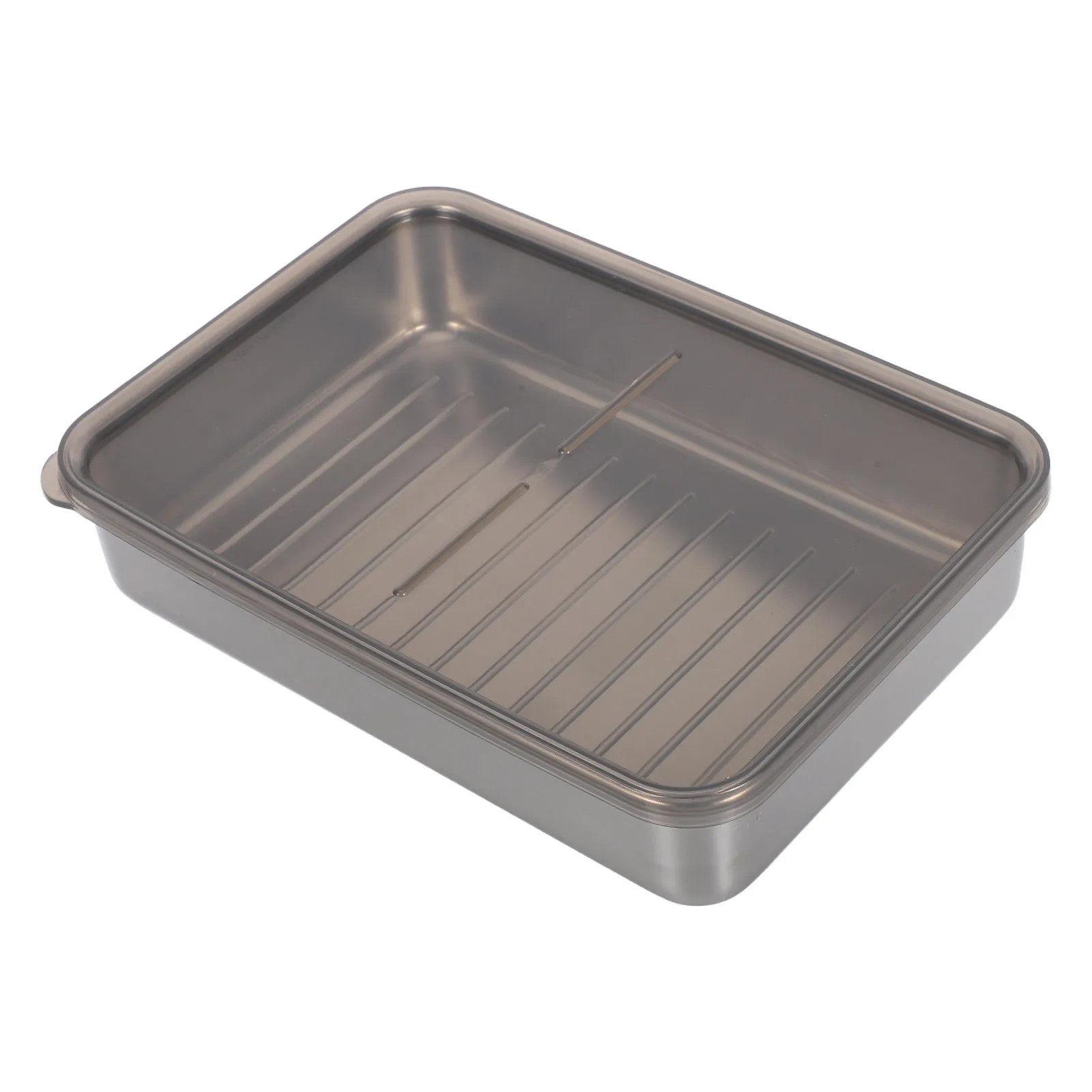 

Japanese Minimalist Stainless Steel Tray Lid Fresh Keeping Box Refrigerator Organizer Metal Food Storage Containers