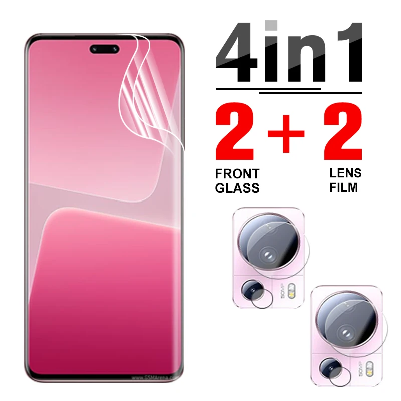 4in1 Hydrogel Film Screen Protector For Xiaomi 13 Lite Lens Protection Glass Xiomi 13 Lite 13Lite mi13 Light 6.55inch Soft Films