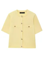 HXAO Cardigan Woman Knitwear Button Ladies Short Sleeve Knit Bolero Women's Tricot Top Summer Outerwear Crop Cardigan Top Female - Image 5