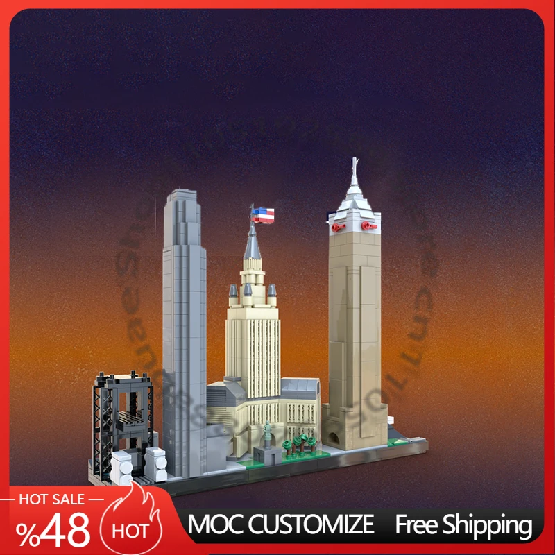 

Набор для сборки 917 деталей: Модульный конструктор «Горизонты Кливленда» (MOC), развивающая модель, кирпичики для самостоятельной сборки, игрушка-подарок для мальчиков