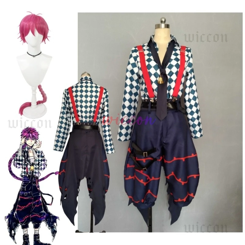 

Game Devil Butler Lato Bacca Cosplay Costume Lato Uniform With Bell 1M Wig Halloween Carnival Roleplay Clothes For Men Women